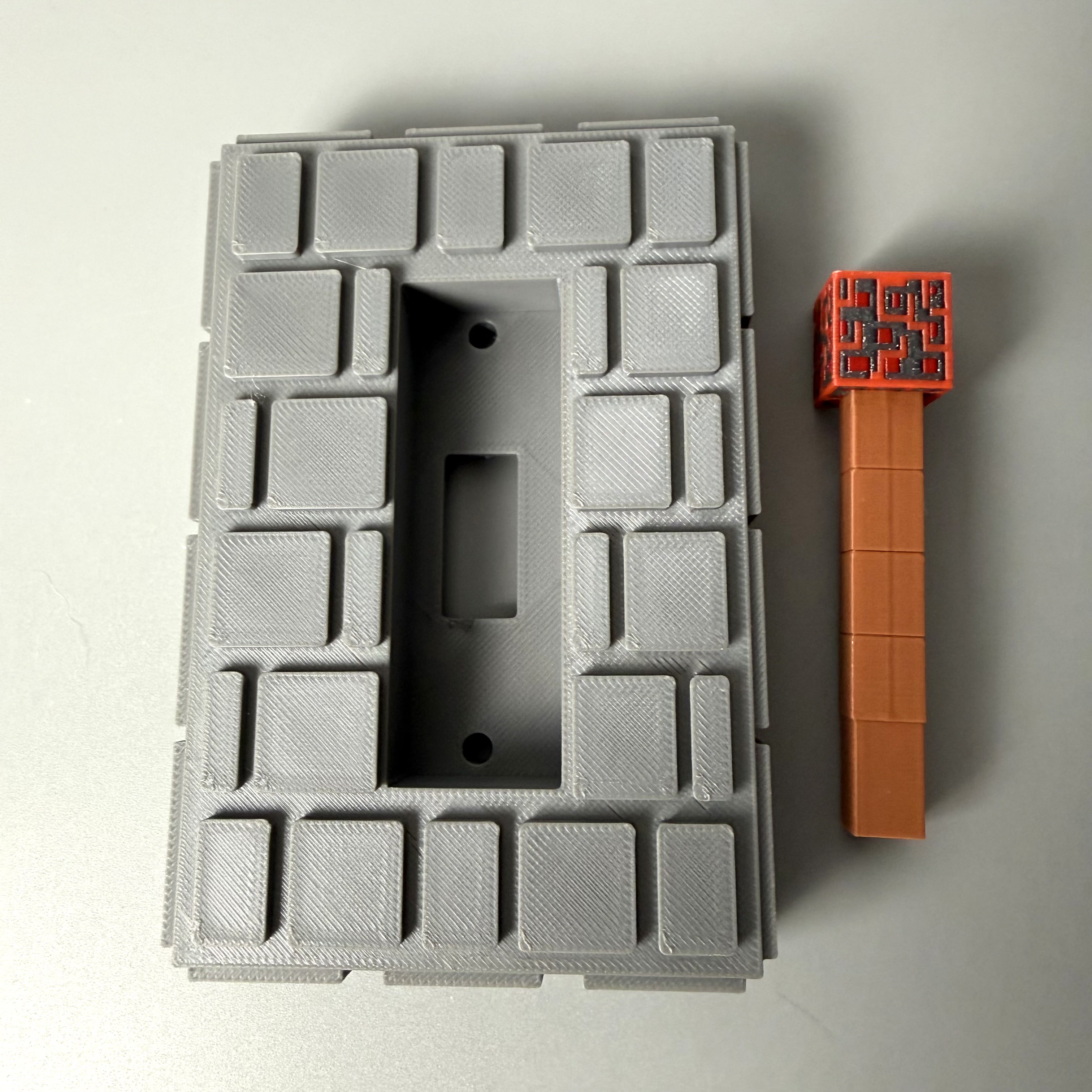 Tapa para interruptor de luz de nivel rojo de piedra para Minecraft