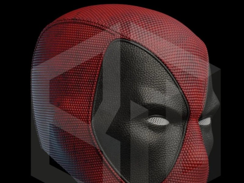 Deadpool comic-style helmet